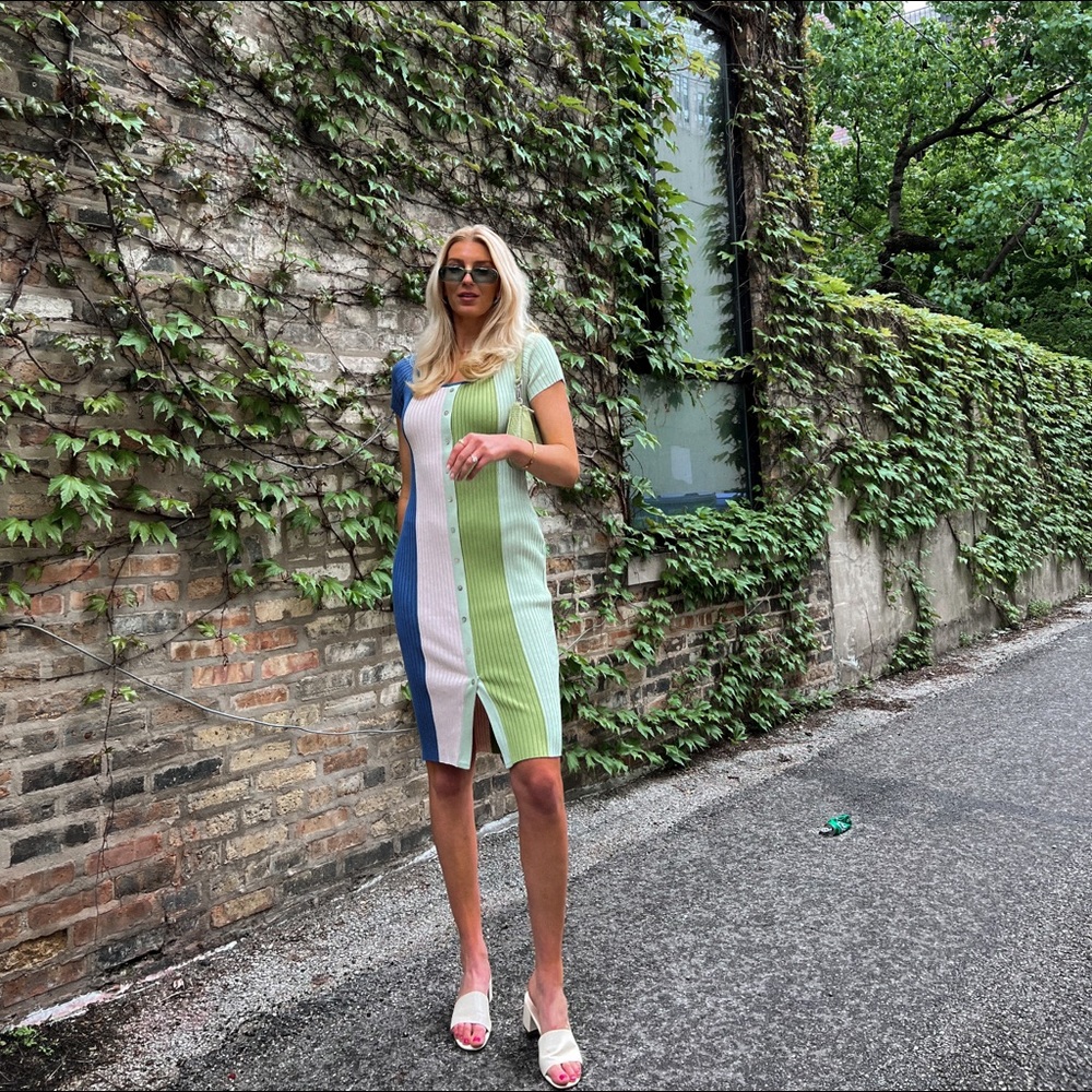 knit stripped dress only worn once